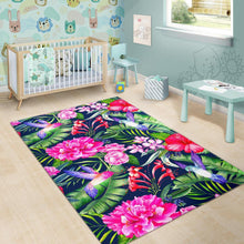 Load image into Gallery viewer, Hawaiian Tropical Birds Pattern Print Area Rug
