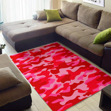 Load image into Gallery viewer, Hot Pink Camouflage Print Area Rug

