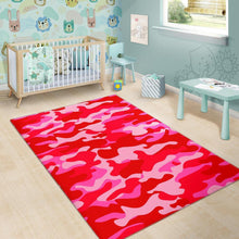 Load image into Gallery viewer, Hot Pink Camouflage Print Area Rug
