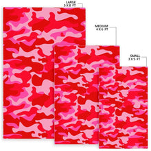 Load image into Gallery viewer, Hot Pink Camouflage Print Area Rug
