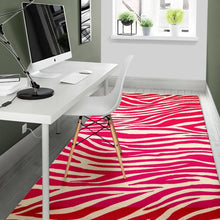 Load image into Gallery viewer, Hot Pink Zebra Pattern Print Area Rug

