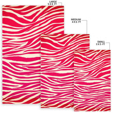 Load image into Gallery viewer, Hot Pink Zebra Pattern Print Area Rug
