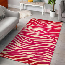 Load image into Gallery viewer, Hot Pink Zebra Pattern Print Area Rug
