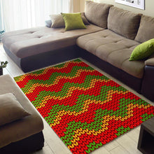 Load image into Gallery viewer, Knitted Reggae Pattern Print Area Rug
