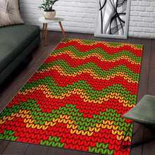 Load image into Gallery viewer, Knitted Reggae Pattern Print Area Rug
