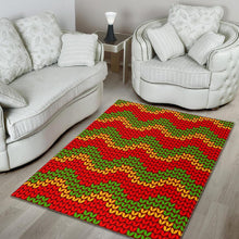 Load image into Gallery viewer, Knitted Reggae Pattern Print Area Rug

