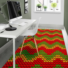 Load image into Gallery viewer, Knitted Reggae Pattern Print Area Rug
