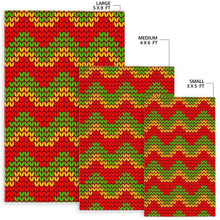 Load image into Gallery viewer, Knitted Reggae Pattern Print Area Rug
