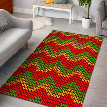 Load image into Gallery viewer, Knitted Reggae Pattern Print Area Rug
