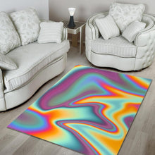 Load image into Gallery viewer, Liquid Holographic Trippy Print Area Rug
