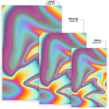 Load image into Gallery viewer, Liquid Holographic Trippy Print Area Rug
