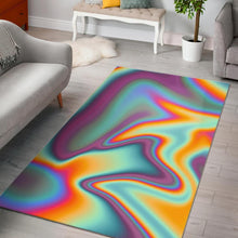 Load image into Gallery viewer, Liquid Holographic Trippy Print Area Rug
