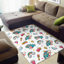 Load image into Gallery viewer, Little Girly Unicorn Pattern Print Area Rug
