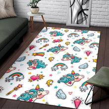 Load image into Gallery viewer, Little Girly Unicorn Pattern Print Area Rug

