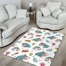 Load image into Gallery viewer, Little Girly Unicorn Pattern Print Area Rug
