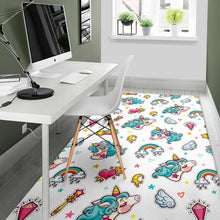 Load image into Gallery viewer, Little Girly Unicorn Pattern Print Area Rug
