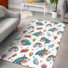 Load image into Gallery viewer, Little Girly Unicorn Pattern Print Area Rug
