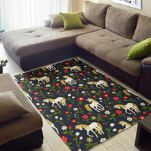 Load image into Gallery viewer, Magic Floral Unicorn Pattern Print Area Rug
