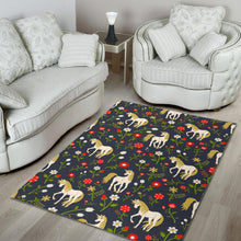Load image into Gallery viewer, Magic Floral Unicorn Pattern Print Area Rug
