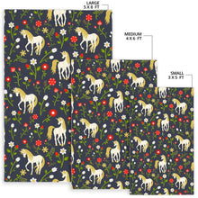 Load image into Gallery viewer, Magic Floral Unicorn Pattern Print Area Rug
