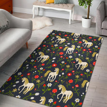 Load image into Gallery viewer, Magic Floral Unicorn Pattern Print Area Rug
