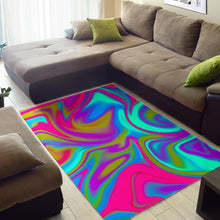 Load image into Gallery viewer, Neon Psychedelic Trippy Print Area Rug
