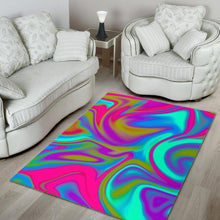 Load image into Gallery viewer, Neon Psychedelic Trippy Print Area Rug
