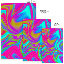Load image into Gallery viewer, Neon Psychedelic Trippy Print Area Rug
