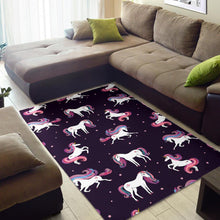 Load image into Gallery viewer, Night Girly Unicorn Pattern Print Area Rug
