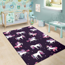 Load image into Gallery viewer, Night Girly Unicorn Pattern Print Area Rug

