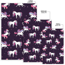 Load image into Gallery viewer, Night Girly Unicorn Pattern Print Area Rug
