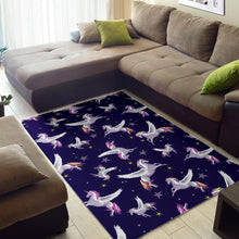 Load image into Gallery viewer, Night Winged Unicorn Pattern Print Area Rug
