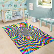 Load image into Gallery viewer, Octagonal Psychedelic Optical Illusion Area Rug
