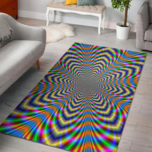 Load image into Gallery viewer, Octagonal Psychedelic Optical Illusion Area Rug

