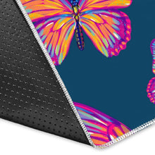 Load image into Gallery viewer, Orange And Purple Butterfly Print Area Rug
