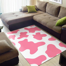 Load image into Gallery viewer, Pastel Pink And White Cow Print Area Rug
