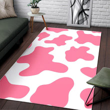 Load image into Gallery viewer, Pastel Pink And White Cow Print Area Rug
