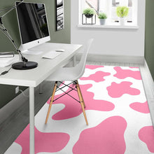 Load image into Gallery viewer, Pastel Pink And White Cow Print Area Rug
