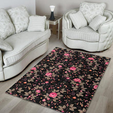 Load image into Gallery viewer, Pink Floral Flower Pattern Print Area Rug
