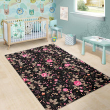 Load image into Gallery viewer, Pink Floral Flower Pattern Print Area Rug
