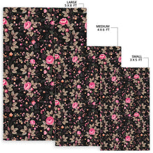 Load image into Gallery viewer, Pink Floral Flower Pattern Print Area Rug
