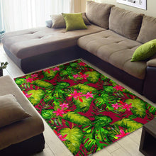 Load image into Gallery viewer, Pink Hawaiian Tropical Pattern Print Area Rug
