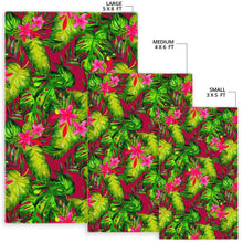 Load image into Gallery viewer, Pink Hawaiian Tropical Pattern Print Area Rug

