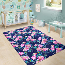 Load image into Gallery viewer, Pink Peony Floral Flower Pattern Print Area Rug
