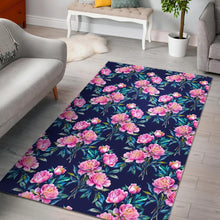 Load image into Gallery viewer, Pink Peony Floral Flower Pattern Print Area Rug
