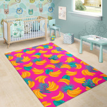 Load image into Gallery viewer, Pink Tropical Banana Pattern Print Area Rug
