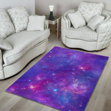 Load image into Gallery viewer, Purple Stardust Cloud Galaxy Space Print Area Rug
