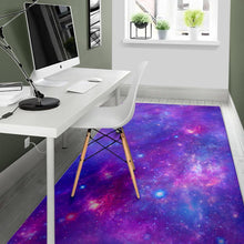 Load image into Gallery viewer, Purple Stardust Cloud Galaxy Space Print Area Rug
