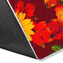 Load image into Gallery viewer, Red Autumn Sunflower Pattern Print Area Rug
