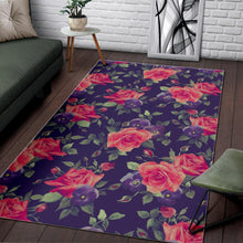 Load image into Gallery viewer, Rose Pansy Floral Flower Pattern Print Area Rug
